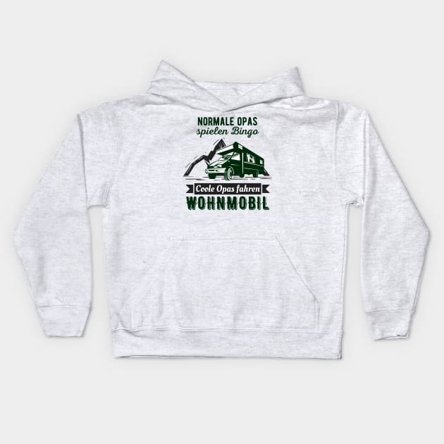 Camping Opa Wohnmobil lustiges Rentner Camper Fun Kids Hoodie by Foxxy Merch